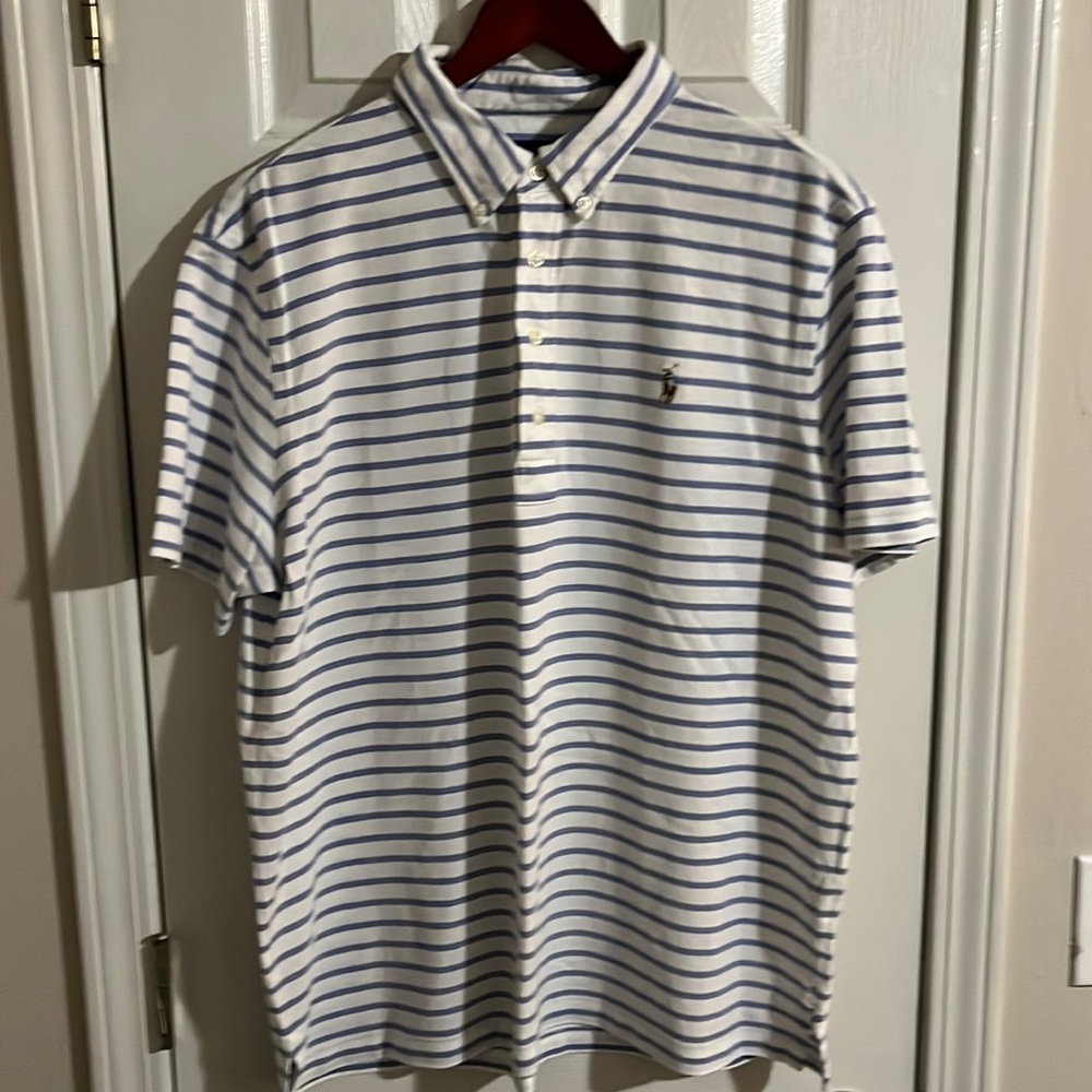 Polo stripped shirt - size XL. Great condition. Blue/white.